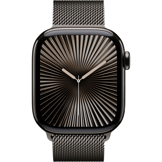 Apple Watch Series 10, 46 мм корпус из титана цвета темный титан, браслет миланская петля