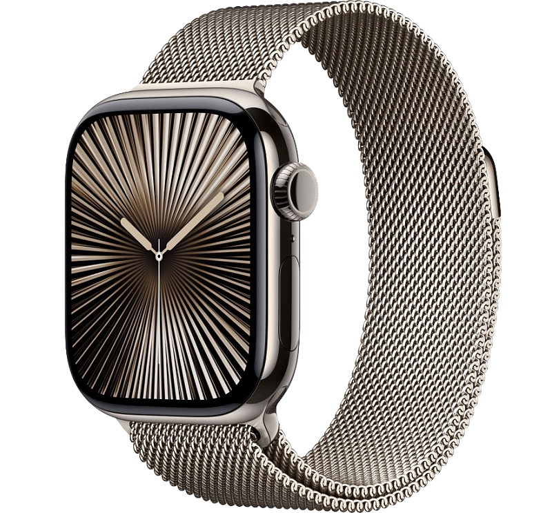 Apple Watch Series 10, 46 мм корпус из титана цвета натуральный титан, браслет миланская петля