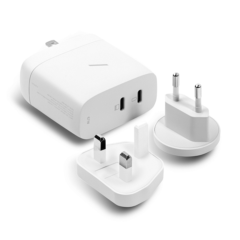 Сетевое зарядное устройство Native Union Fast GaN Charger 2 USB-C, PD, 67 Вт, белый